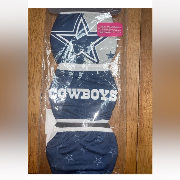NFL Dallas Cowboys Navy and White Face Mask Trio - Picture 1 of 2